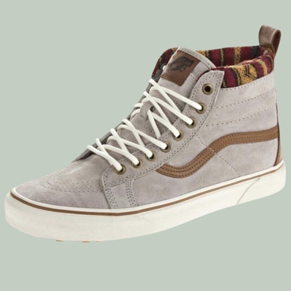 Vans Off The Wall Scotchgard Leather Gray Suede Men 7/Women 8.5 UNISEX NEW